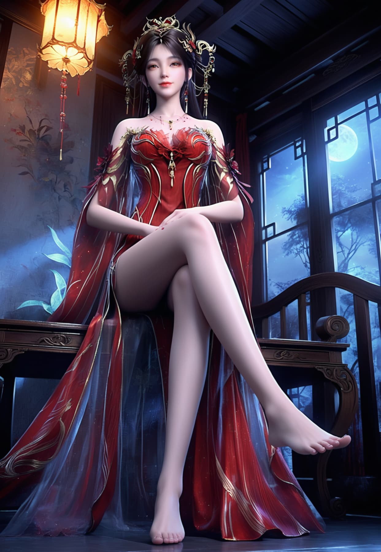 图片[3]-完美世界-火灵儿（ 婚服）-Ai国漫绘画
