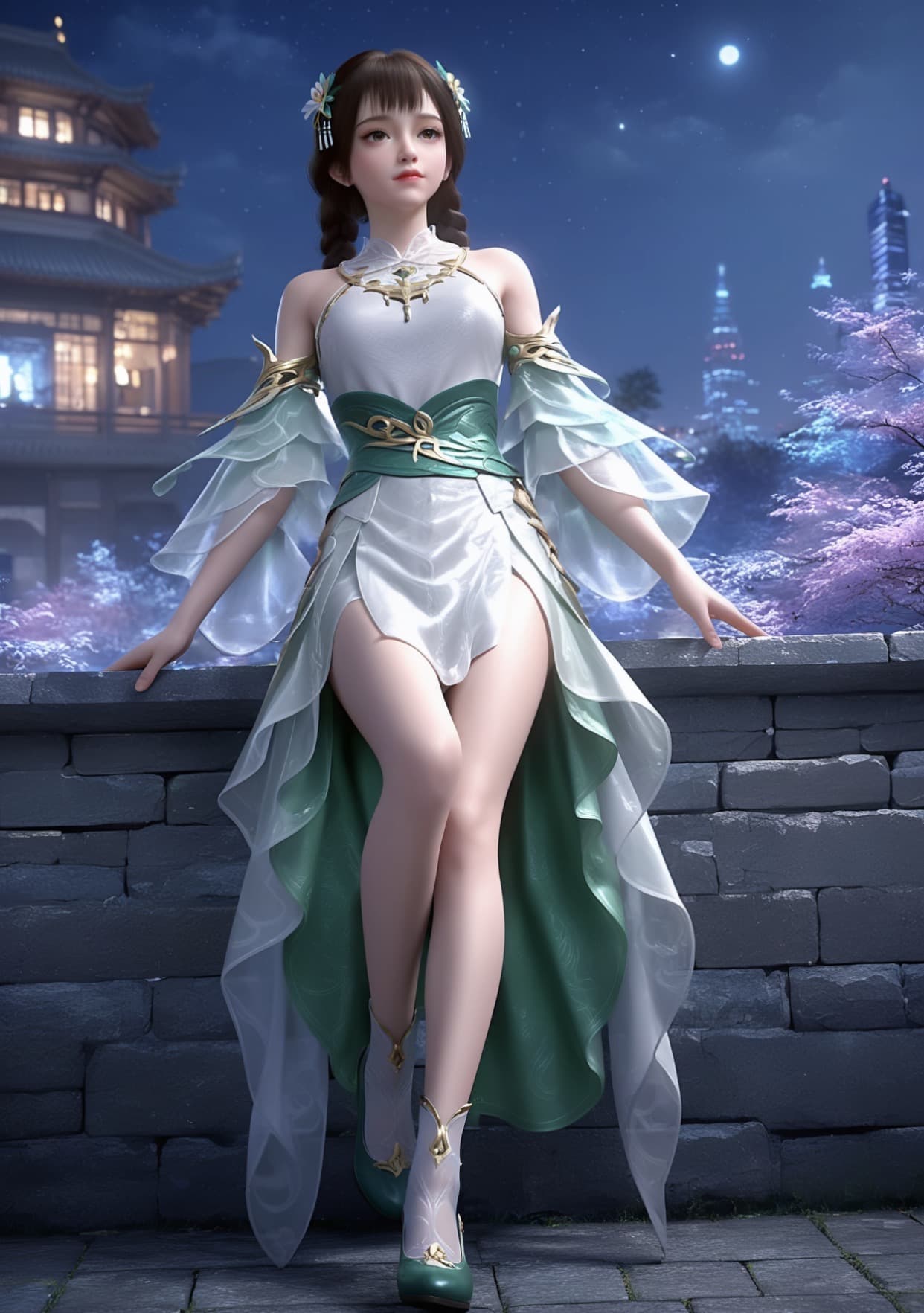 完美世界-麒麟女-Ai国漫绘画